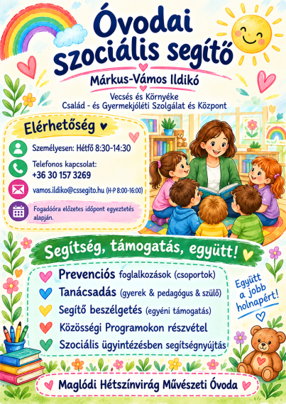 Szociális segítő_Hétszínvirág Óvoda